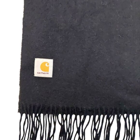 Carhartt Classic Retro Vintage Black Wool Scarf - Picture 9 of 9
